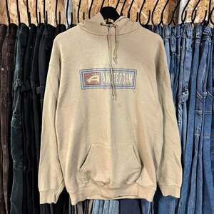 Vintage 90s Amsterdam Hoodie Tan Beige Skater Grunge Y2K XL